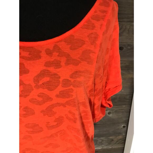 Bozzolo orange animal cheetah leopard print crop top women's size small - Picture 2 of 4